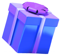 Elegant purple gift box