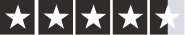 Five stars on a white background, representing a high rating.
