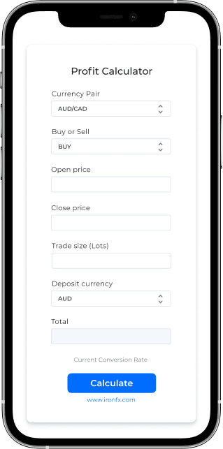 IronFX金融ウィジェットと利益計算機の利点