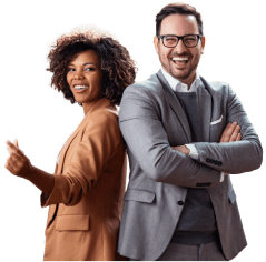 アームクロスをした2人のプロのトレーダー。